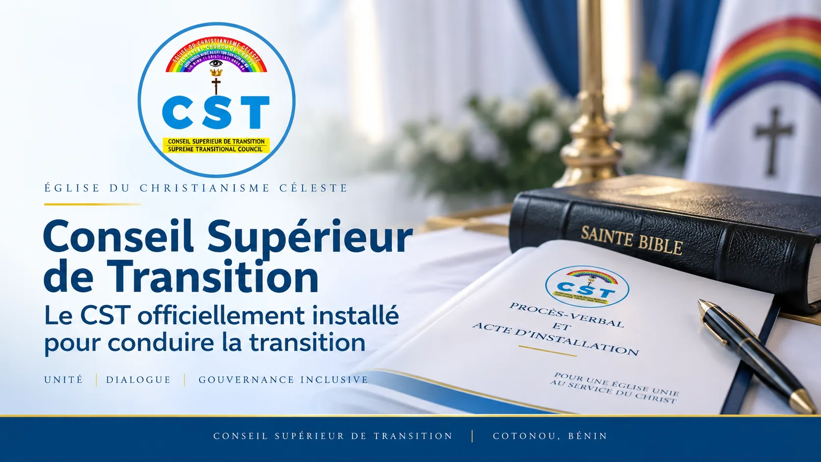 Conseil Supérieur de Transition : le CST officiellement installé pour conduire la transition de l’Église du Christianisme Céleste